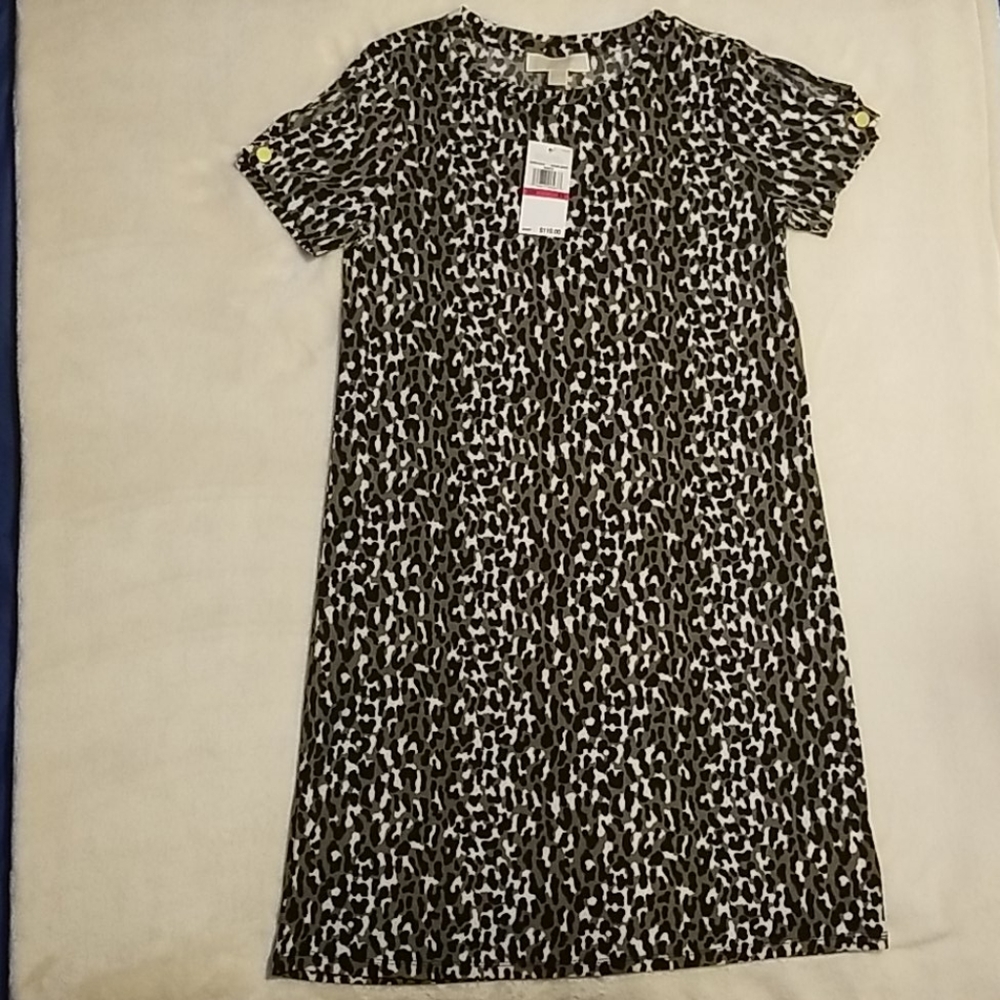 🆕️ Green Leopard Print Michael Kors Dress